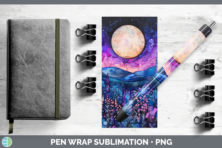 Galaxy Landscape Pen Wrap Sublimation Pen Designs
