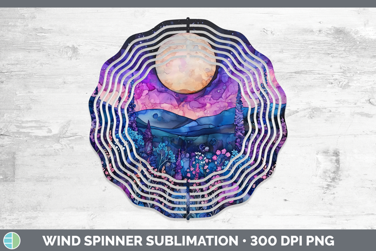 Galaxy Landscape Wind Spinner Sublimation Spinner Designs