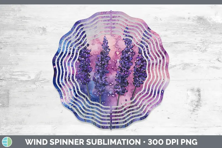 Galaxy Lavender Wind Spinner Sublimation Spinner Designs