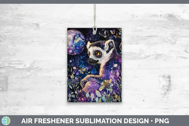 Galaxy Lemur Air Freshener Sublimation Car Freshener Designs