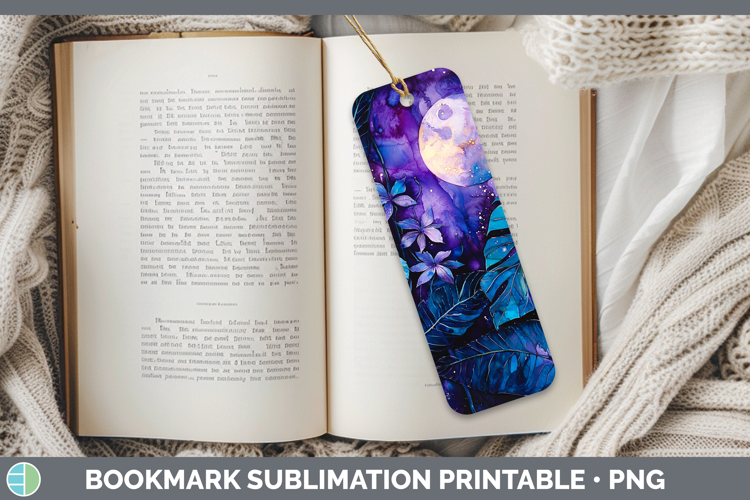 Galaxy Monstera Bookmark Sublimation Printable Designs