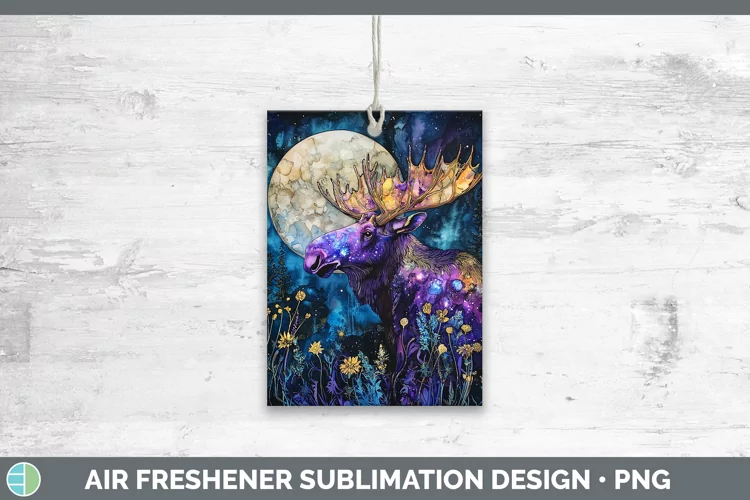 Galaxy Moose Air Freshener Sublimation Car Freshener Designs