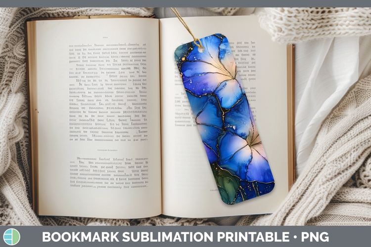 Galaxy Morning Glory Bookmark Sublimation Printable Designs