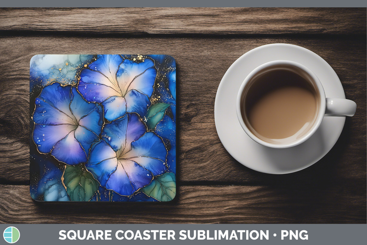 Galaxy Morning Glory Square Coaster Sublimation Coaster Desi