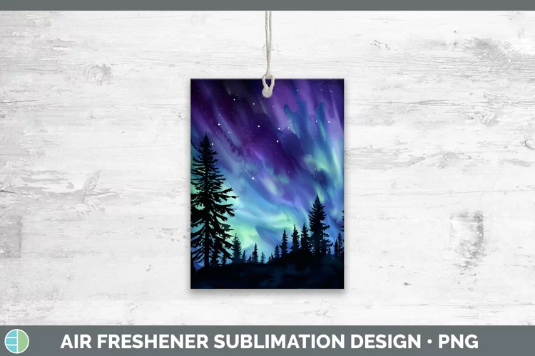 Galaxy Northern Lights Air Freshener Sublimation Car Freshen