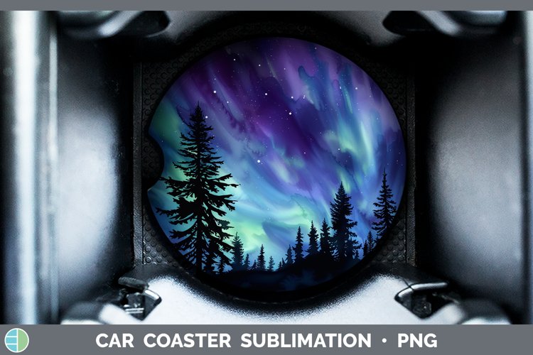 Galaxy Northern Lights Car Coaster Sublimation Coaster Desig