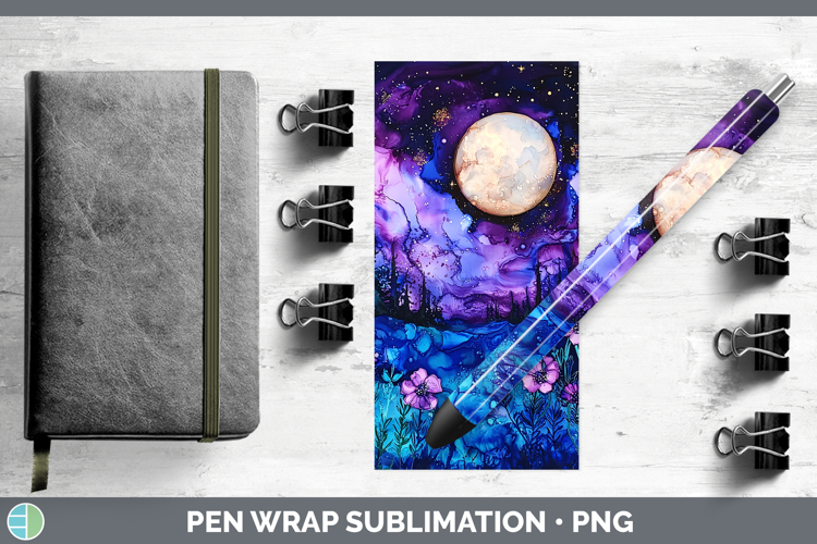 Galaxy Northern Lights Pen Wrap Sublimation Pen Designs