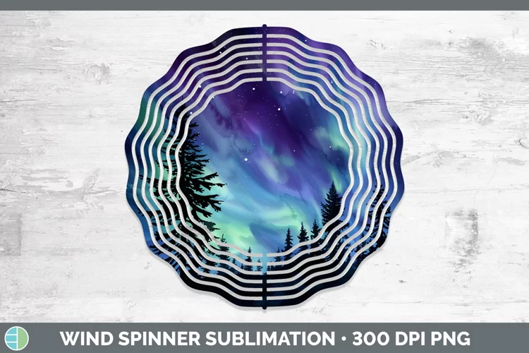 Galaxy Northern Lights Wind Spinner Sublimation Spinner Desi