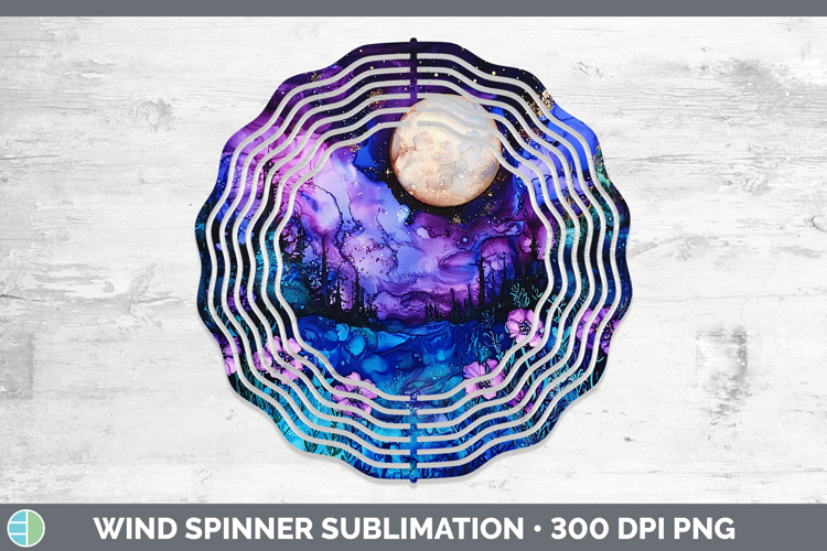 Galaxy Northern Lights Wind Spinner Sublimation Spinner Desi