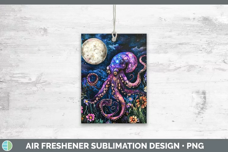 Galaxy Octopus Air Freshener Sublimation Car Freshener Desig