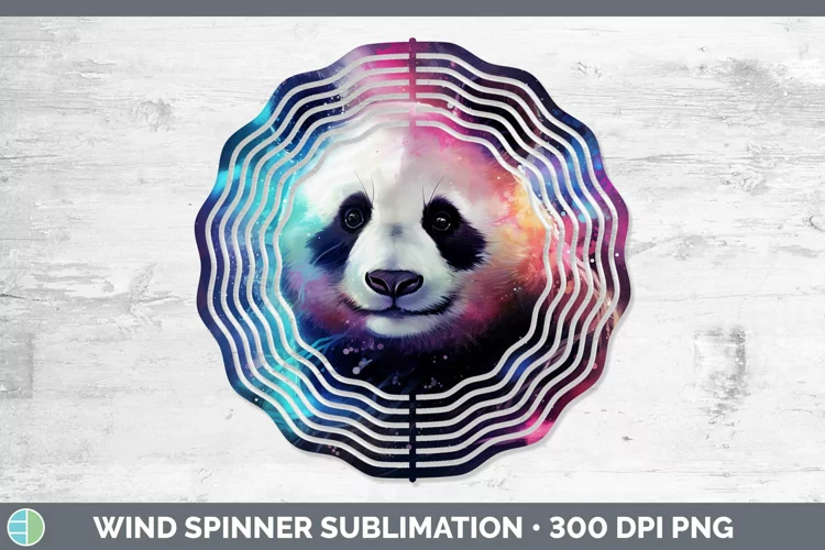 Galaxy Panda Wind Spinner Sublimation Spinner Designs