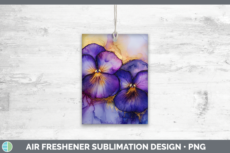 Galaxy Pansy Air Freshener Sublimation Car Freshener Designs