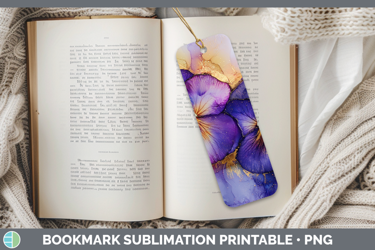 Galaxy Pansy Bookmark Sublimation Printable Designs