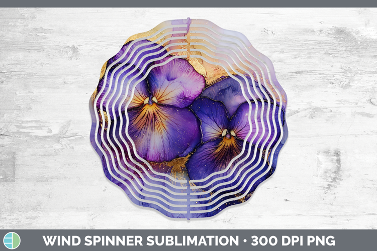 Galaxy Pansy Wind Spinner Sublimation Spinner Designs