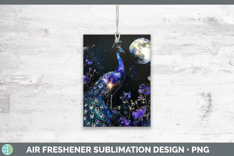 Galaxy Peacock Air Freshener Sublimation Car Freshener Desig