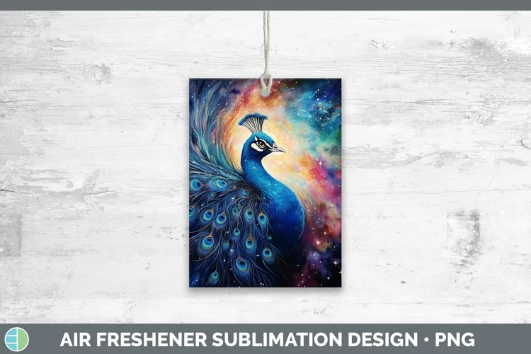 Galaxy Peacock Air Freshener Sublimation Car Freshener Desig