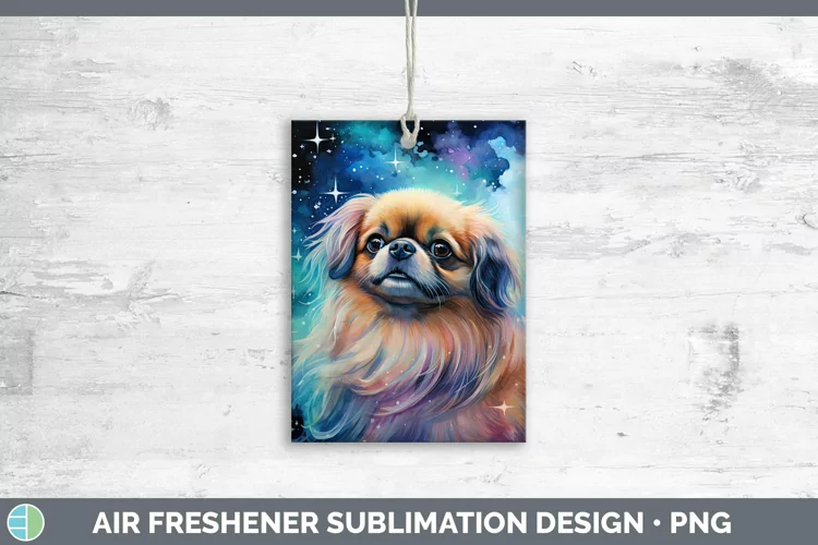 Galaxy Pekingese Air Freshener | Sublimation Car Freshener D