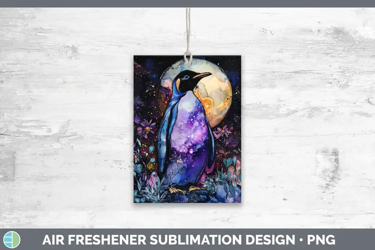Galaxy Penguin Air Freshener Sublimation Car Freshener Desig