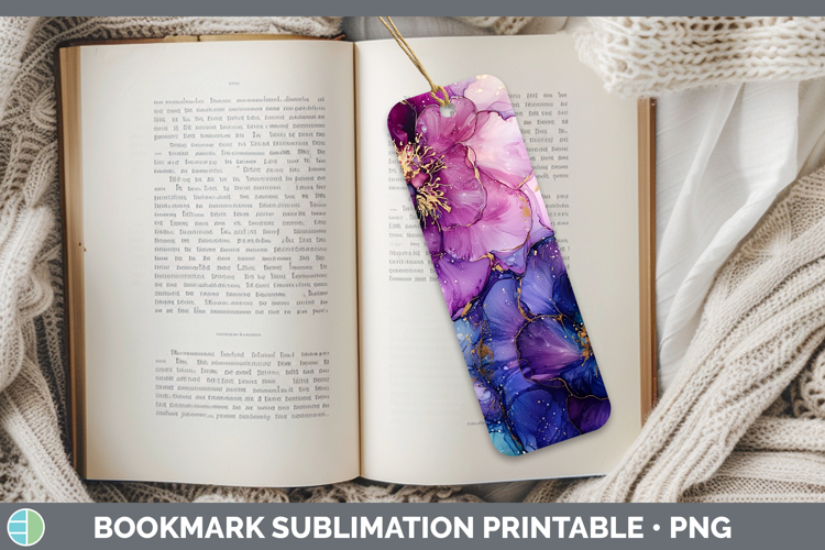 Galaxy Peony Bookmark Sublimation Printable Designs