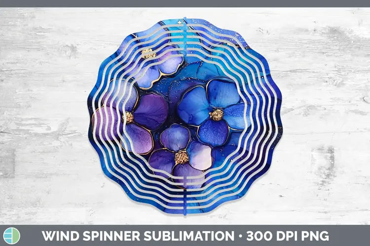 Galaxy Periwinkle Wind Spinner Sublimation Spinner Designs