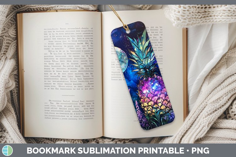 Galaxy Pineapple Bookmark Sublimation Printable Designs