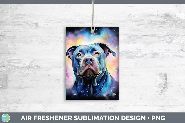 Galaxy Pit Bull Air Freshener | Sublimation Car Freshener De