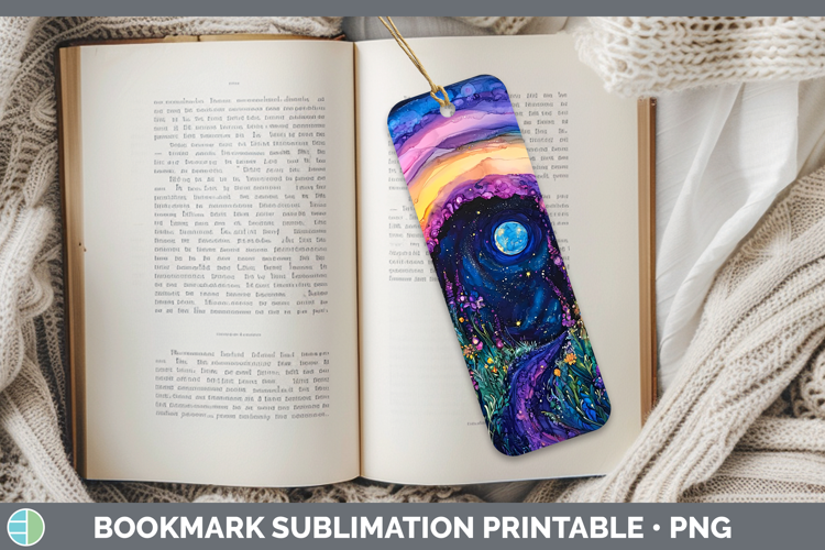 Galaxy Rainbow Bookmark Sublimation Printable Designs