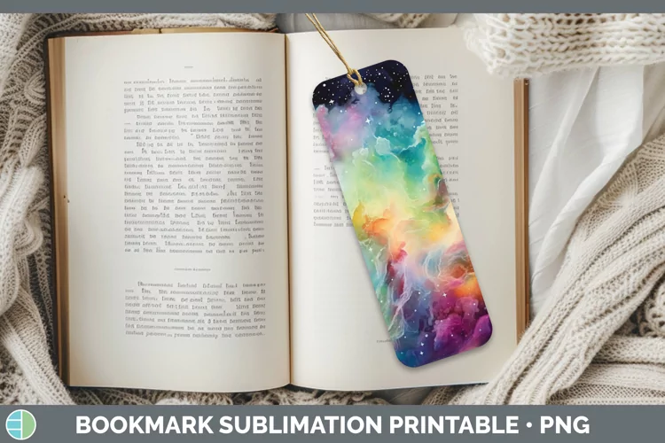 Galaxy Rainbow Bookmark Sublimation Printable Designs