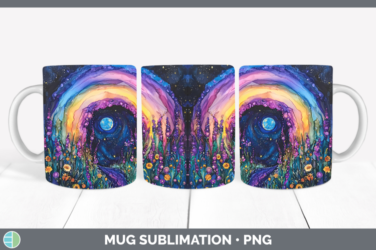 Galaxy Rainbow Mug Wrap Sublimation Coffee Cup Designs