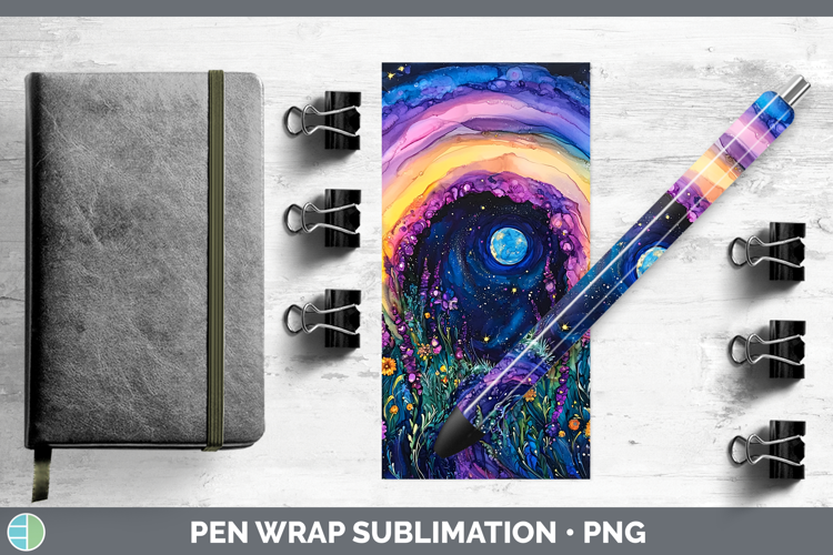 Galaxy Rainbow Pen Wrap Sublimation Pen Designs