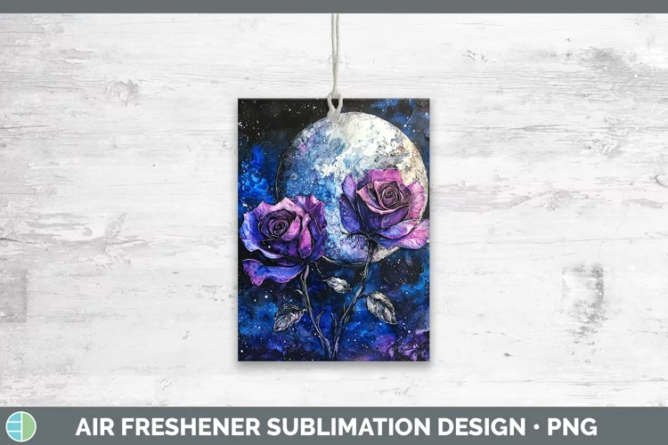 Galaxy Rose Air Freshener Sublimation Car Freshener Designs