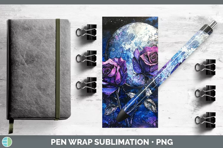 Galaxy Rose Pen Wrap Sublimation Pen Designs