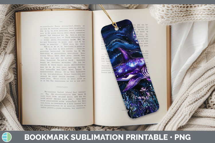 Galaxy Shark Bookmark Sublimation Printable Designs
