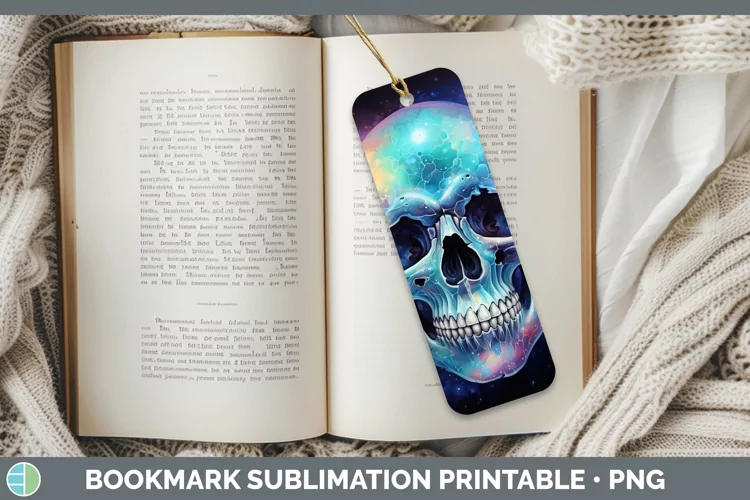 Galaxy Skull Bookmark Sublimation Printable Designs