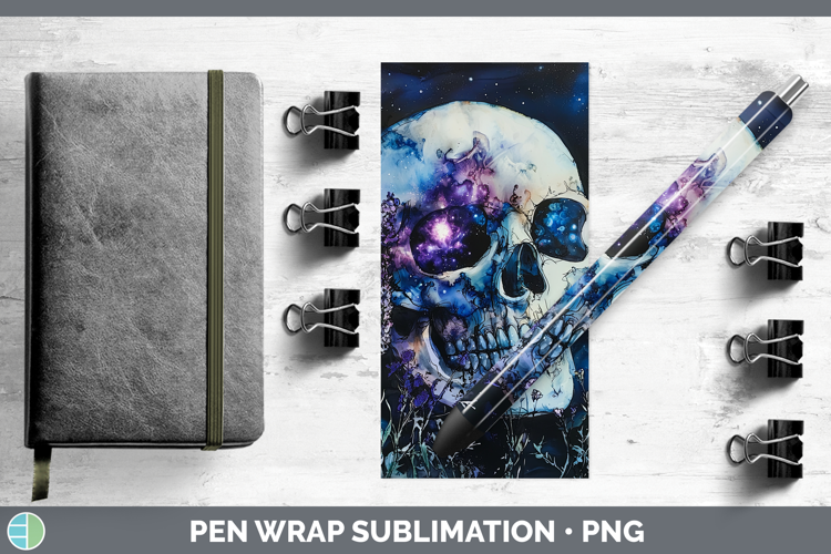 Galaxy Skull Pen Wrap Sublimation Pen Designs