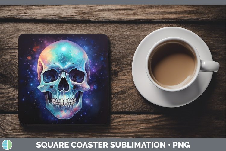 Galaxy Skull Square Coaster Sublimation Coaster Designs