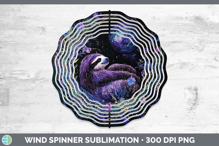 Galaxy Sloth Wind Spinner Sublimation Spinner Designs
