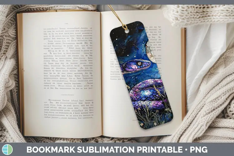 Galaxy Snake Bookmark Sublimation Printable Designs