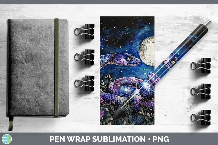 Galaxy Snake Pen Wrap Sublimation Pen Designs