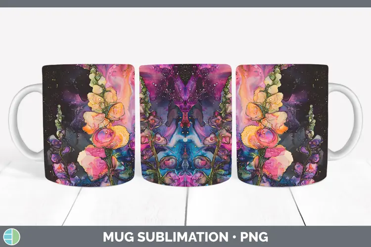 Galaxy Snapdragon Mug Wrap Sublimation Coffee Cup Designs