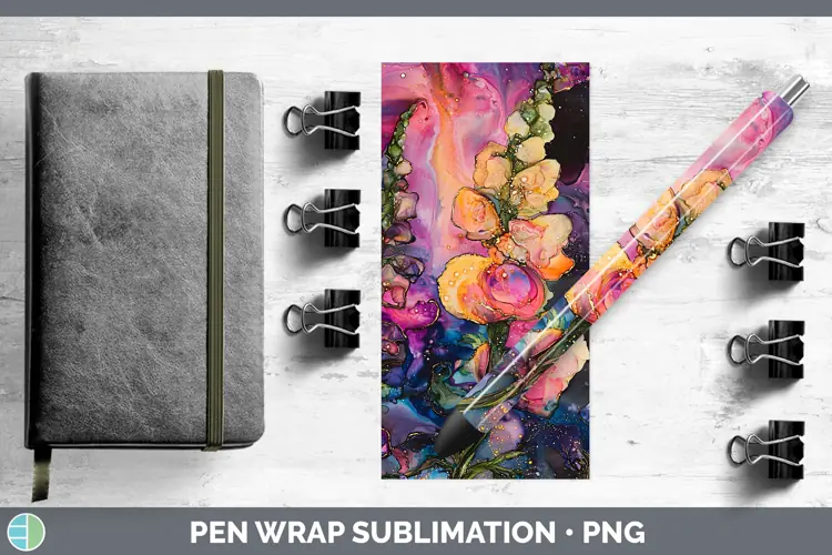Galaxy Snapdragon Pen Wrap Sublimation Pen Designs