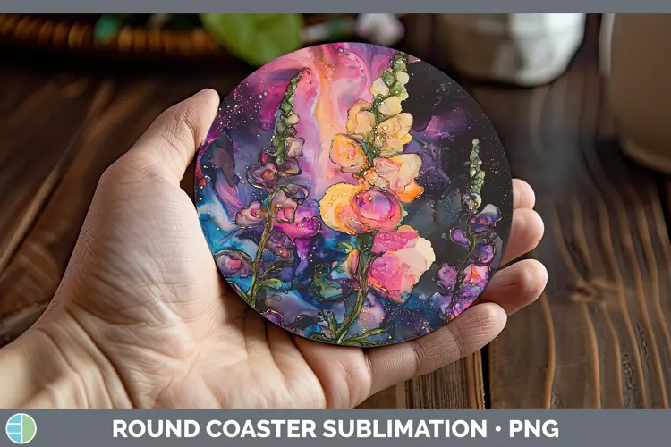 Galaxy Snapdragon Round Coaster Sublimation Coaster Designs