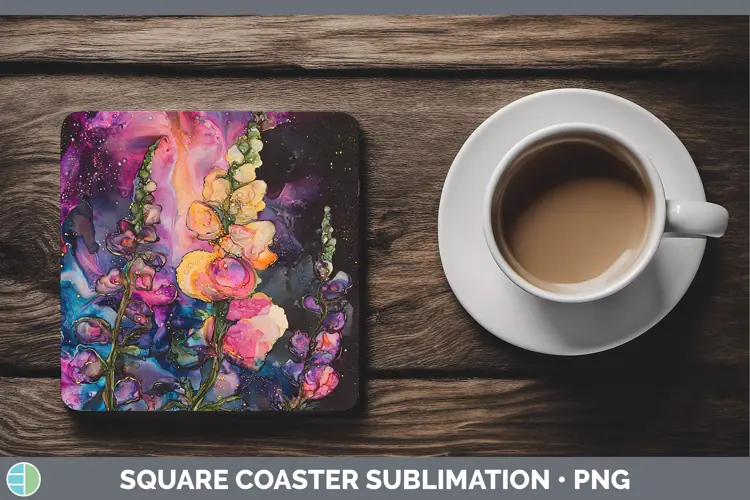 Galaxy Snapdragon Square Coaster Sublimation Coaster Designs
