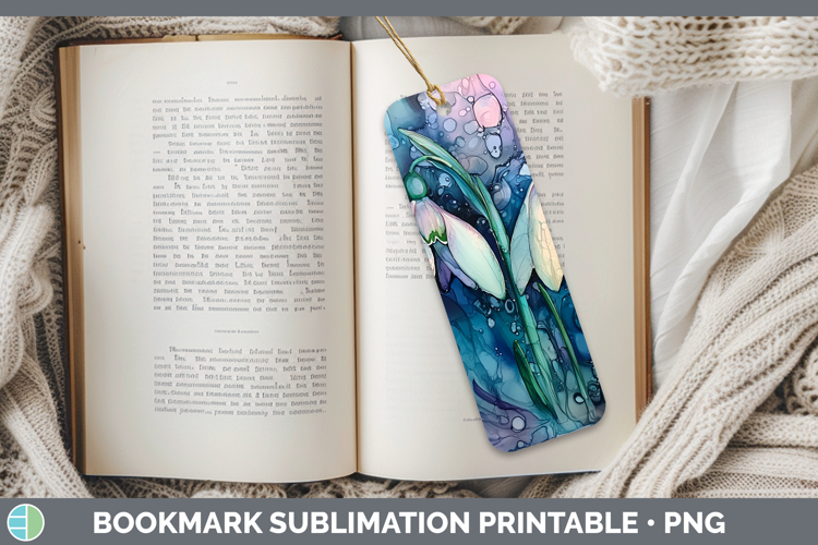 Galaxy Snowdrop Bookmark Sublimation Printable Designs