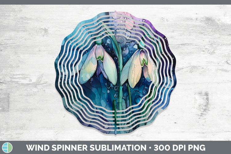Galaxy Snowdrop Wind Spinner Sublimation Spinner Designs
