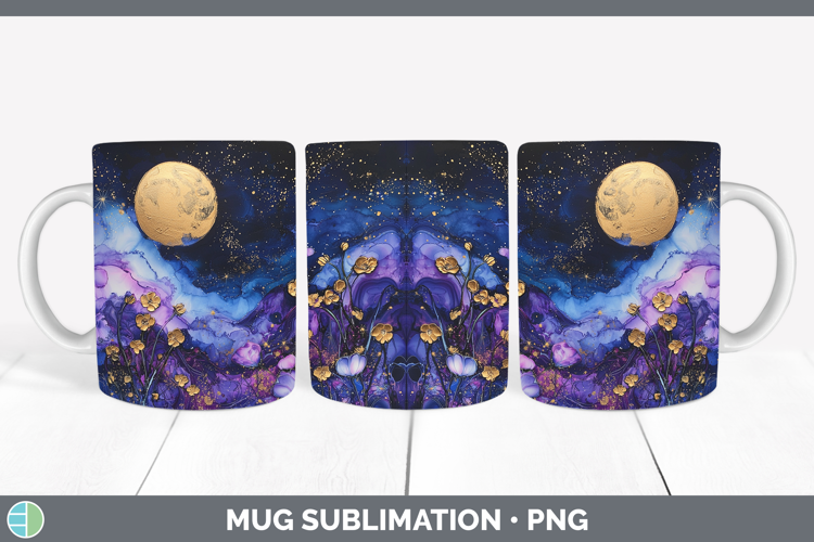 Galaxy Stars Mug Wrap Sublimation Coffee Cup Designs