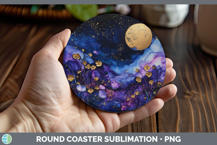 Galaxy Stars Round Coaster Sublimation Coaster Designs