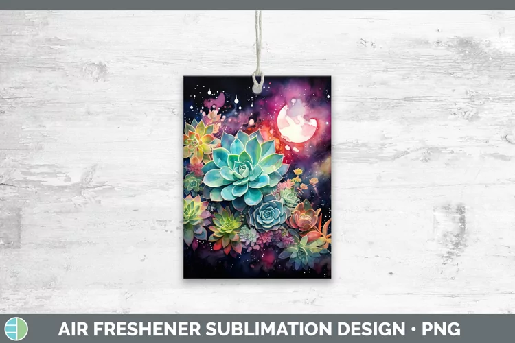 Galaxy Succulents Air Freshener Sublimation Car Freshener De
