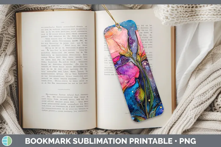 Galaxy Sweet Pea Bookmark Sublimation Printable Designs