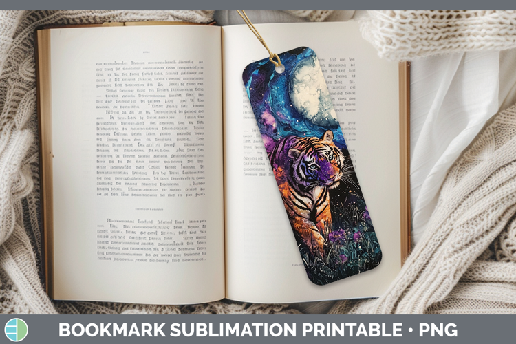 Galaxy Tiger Bookmark Sublimation Printable Designs